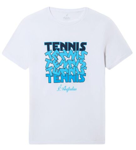 Мужская теннисная футболка Australian Cotton Tennis T-Shirt - белый