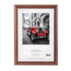 Фоторамка Image Art С20 30х40 деревянная из сосны, цвет махагон, вставка-прозрачный пластик