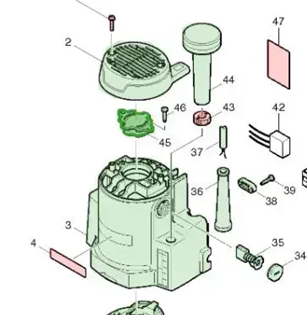 Корпус подшипника для фрезерной машины (фрезера) MAKITA M3600, 317747-2