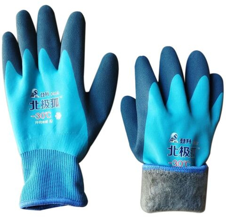 Перчатки утепленные акрилом нейлоновые прорезиненные *Ноготки Двойной облив Люкс ОРИГИНАЛ* (-30С