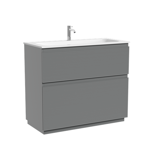 Тумба напольная Sancos Folk Floor 995х445х850, c двумя ящиками оснащенными доводчиками, Ergraut soft, арт.FL100FES