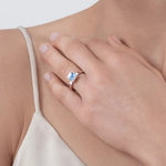 Кольцо Coeur de Lion Light Blue-Silver 18.5 мм 0500/40-0741 58 цвет голубой, серебряный
