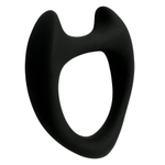Черное эрекционное кольцо с рожками Wooomy Toro M (Цвет: черный)