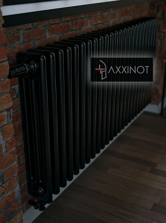 Axxinot Sentir 3080 - трехтрубный трубчатый радиатор высотой 800 мм, нижнее подключение с термовентилем