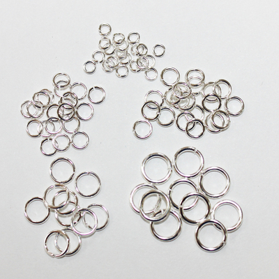 Колечки люкс посеребренные  3мм 4мм 5мм 6мм 7мм