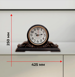 Часы настольные резные Рубин 4225-002 черный с медным