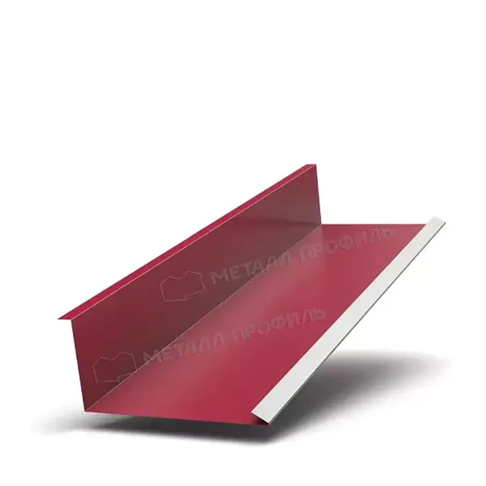 Планка примыкания нижняя 250х122х2000 (ПЭ-01-3005-0,45) Красное вино