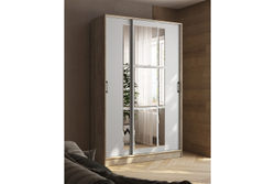 Шкаф-купе Стиль-2 140, Дуб крафт серый, Серый