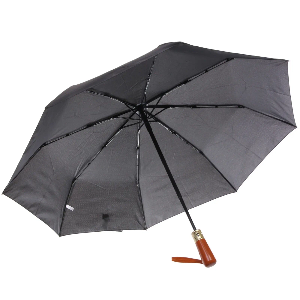 Зонт мужской автомат «Ultramarine - Кэжуал», цвет черный, d98, длина в слож. виде 28