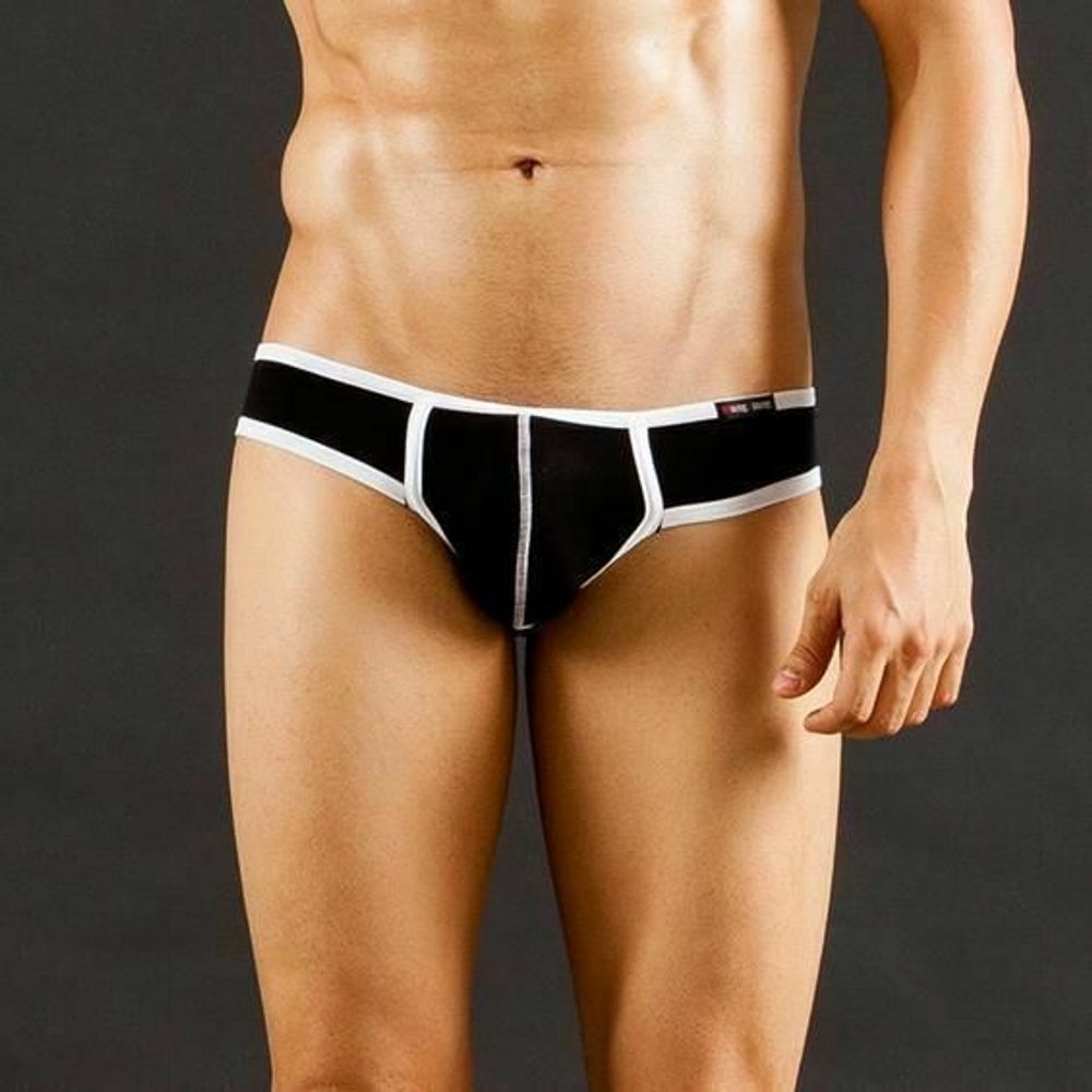 Мужские трусы брифы WangJiang черные WG00013