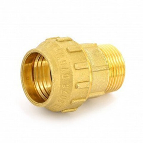 Муфта компрессионная  для труб ПНД с наружной резьбой Ду 25-63, Tiemme