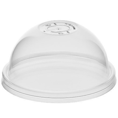 Крышка для стакана (d-90 мм) КУПОЛЬНАЯ с отверстием прозрачная ВЗЛП (50/1000 шт.) 3006п