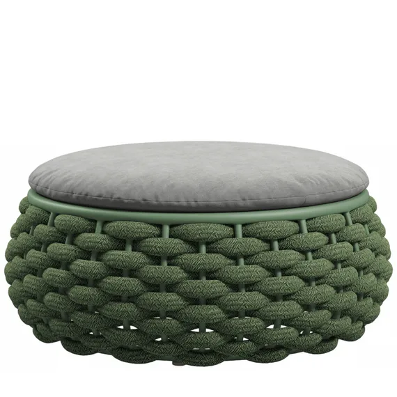 Уличный пуф-столик Pouf Ø80х30 см, зеленый