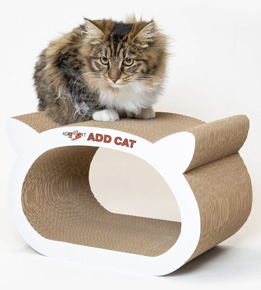 Когтеточка из гофрокартона (Когтедралка) "Kitty's face", 39х23х25 см