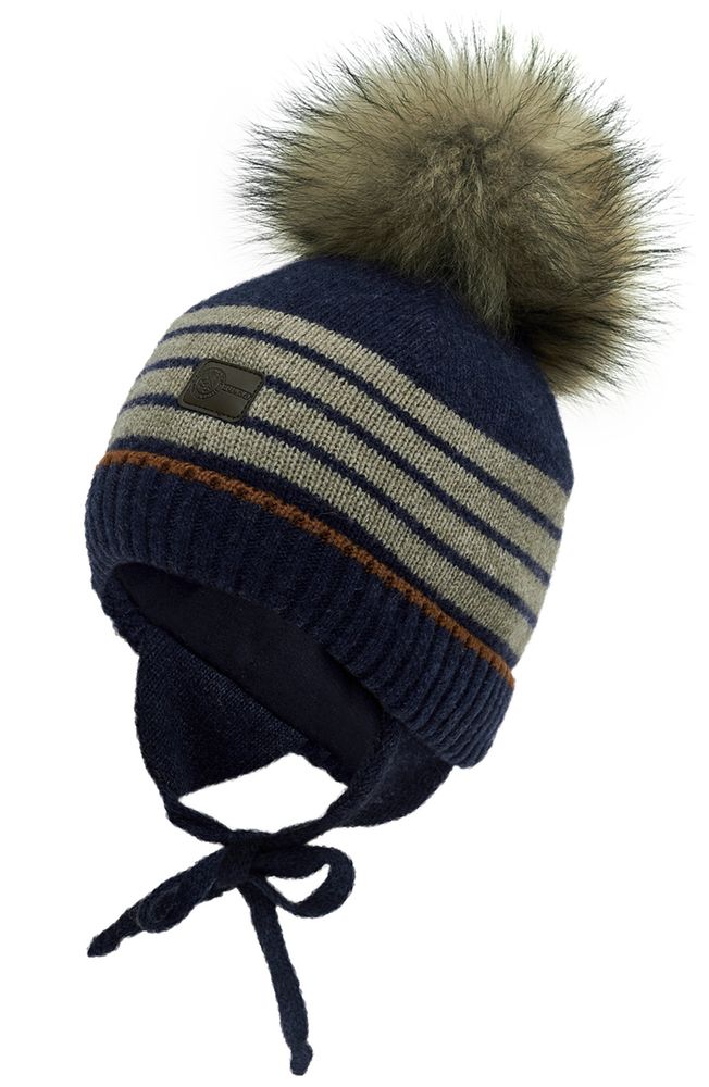 Зимняя утепленная шапка с помпоном PULKA