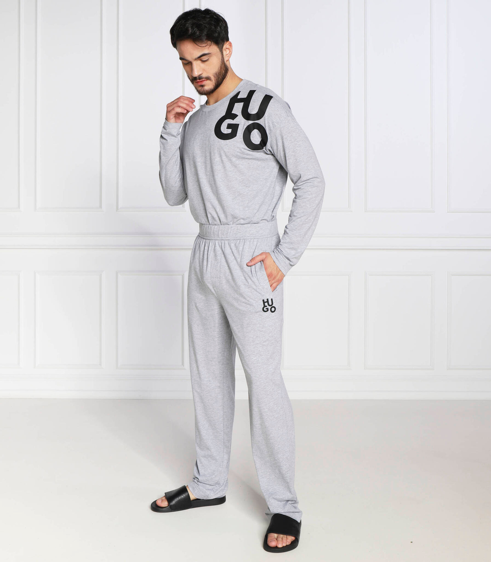 пижамы tagged long set Hugo Bodywear - серый(50478927)