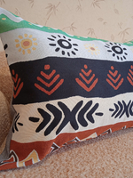 Декоративный гобеленовый чехол для интерьерной подушки Африка 68х47