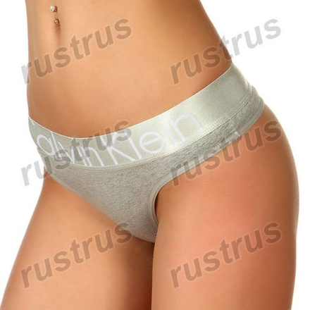 Женские трусы стринги серые Calvin Klein Women