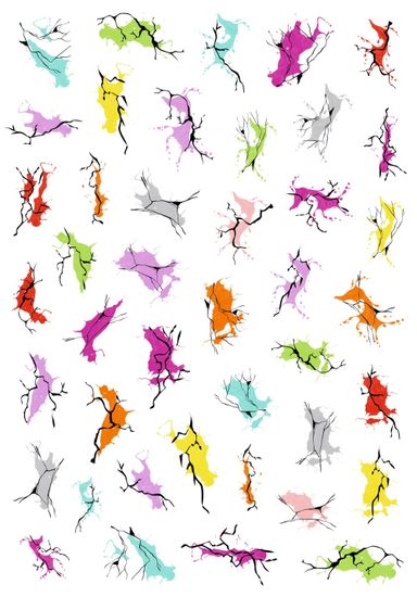 Слайдер-дизайн Crazy Shine Nails mini: Цветной мрамор