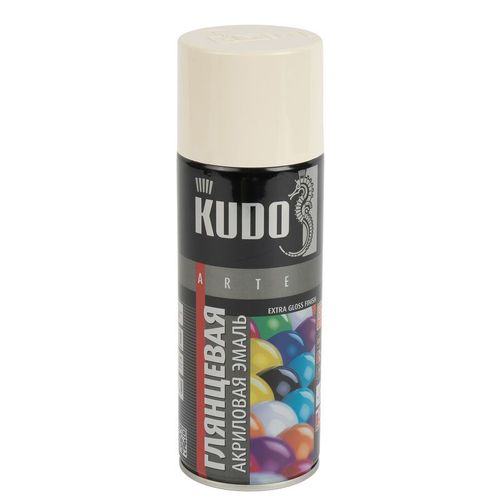 Эмаль универсальная акриловая KUDO RAL 1015 слоновая кость высокоглянцевая 520 мл