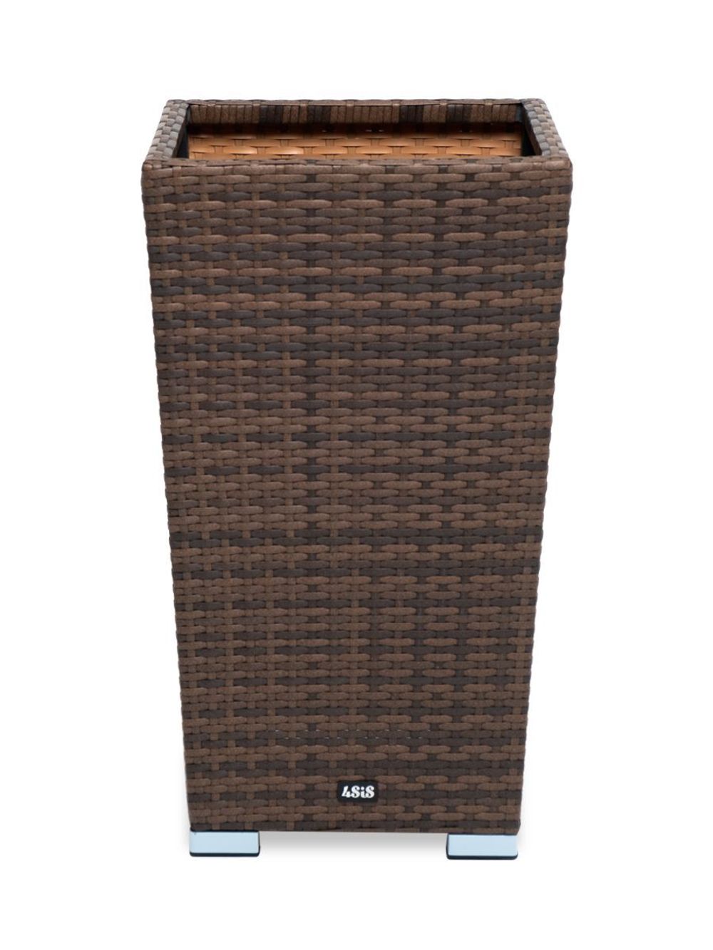 "Капучино" кашпо для цветов плетеное из искусственного ротанга, цвет коричневый