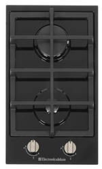 Поверхность варочная  Electronicsdeluxe TG2 400215F-007 (черная. ручки нерж. газ/к., 29*51) Россия
