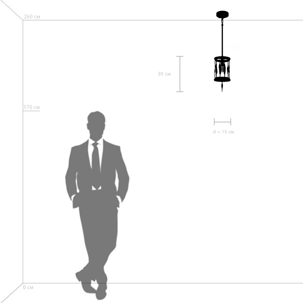 725113 Люстра FIRENZE 1х40W E14 ЗОЛОТО