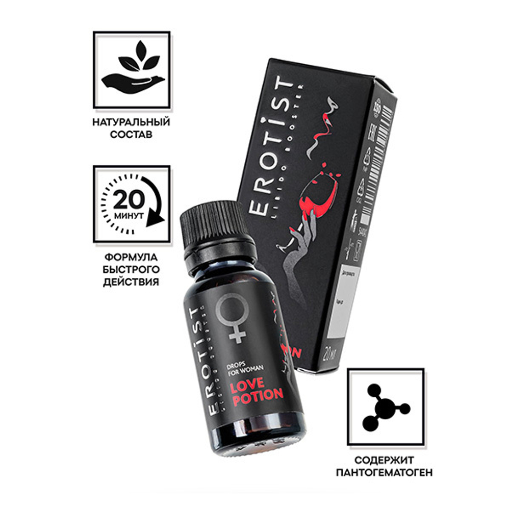 Возбуждающие капли для женщин Erotist Libido Booster Love Potion 20мл