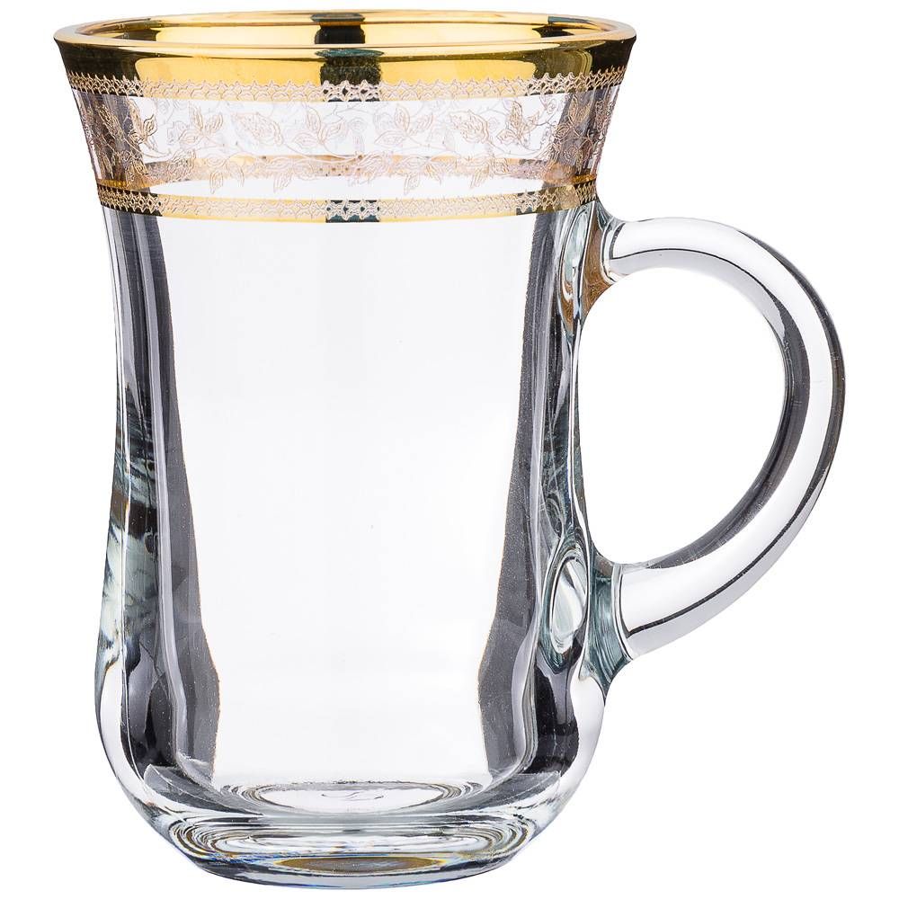 НАБОР КРУЖЕК ИЗ 3 ШТ."GOLD PROVENCE" ЗОЛОТО 175 МЛ