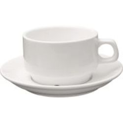 Чайная пара 130 мл белая d 6,9 см h5,2 см фарфор Stackable P.L. Proff Cuisine [4]