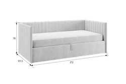 Кровать софа с подъемным механизмом Твикс 900*2000 (велюр) МФ Мебельсон, г. Ижевск