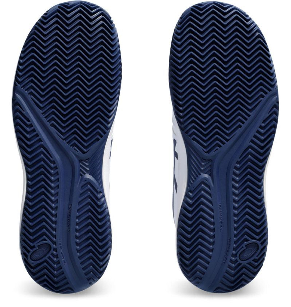 детские Кроссовки теннисные Asics Gel-Resolution 9 GS Clay - white/blue expanse