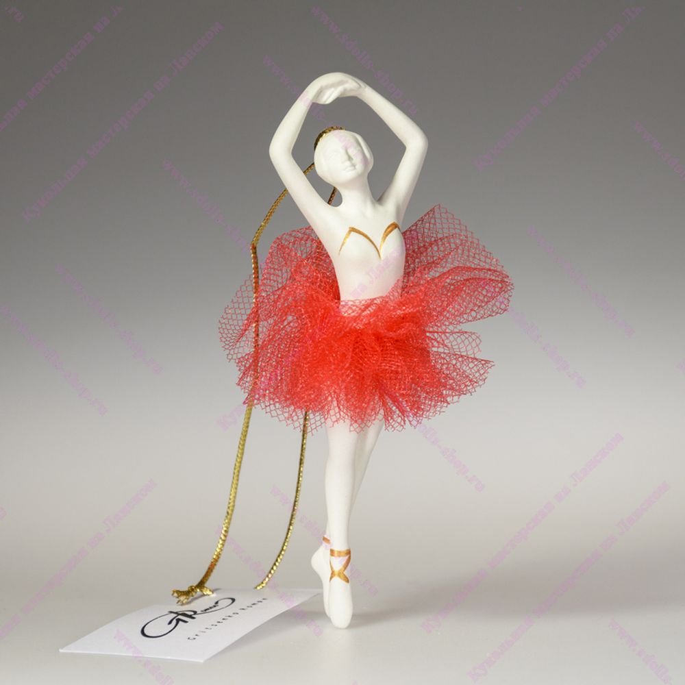 Ёлочная игрушка Балерина фарфоровая