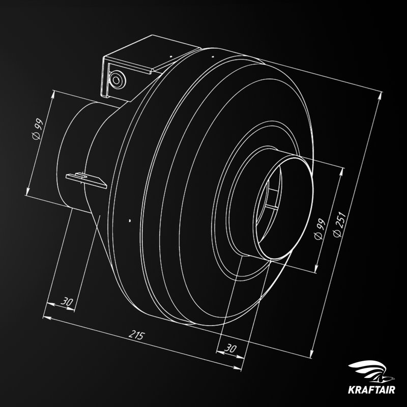 Вентилятор канальный ВКК-100 E