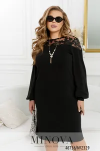 Платье 2329-черный Minova