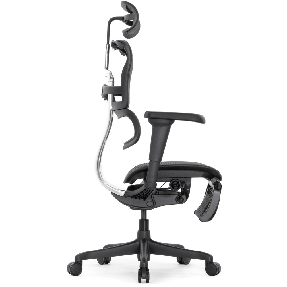 Кресло FALTO Ergohuman Ultra с подножкой ( чёрный каркас /сетка чёрный T-168-B1 Black )