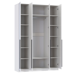 Шкаф для одежды 4-х створчатый Брандо 67.09, Белый