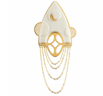 Брошь-подвеска "Голубушка Зоя белая"