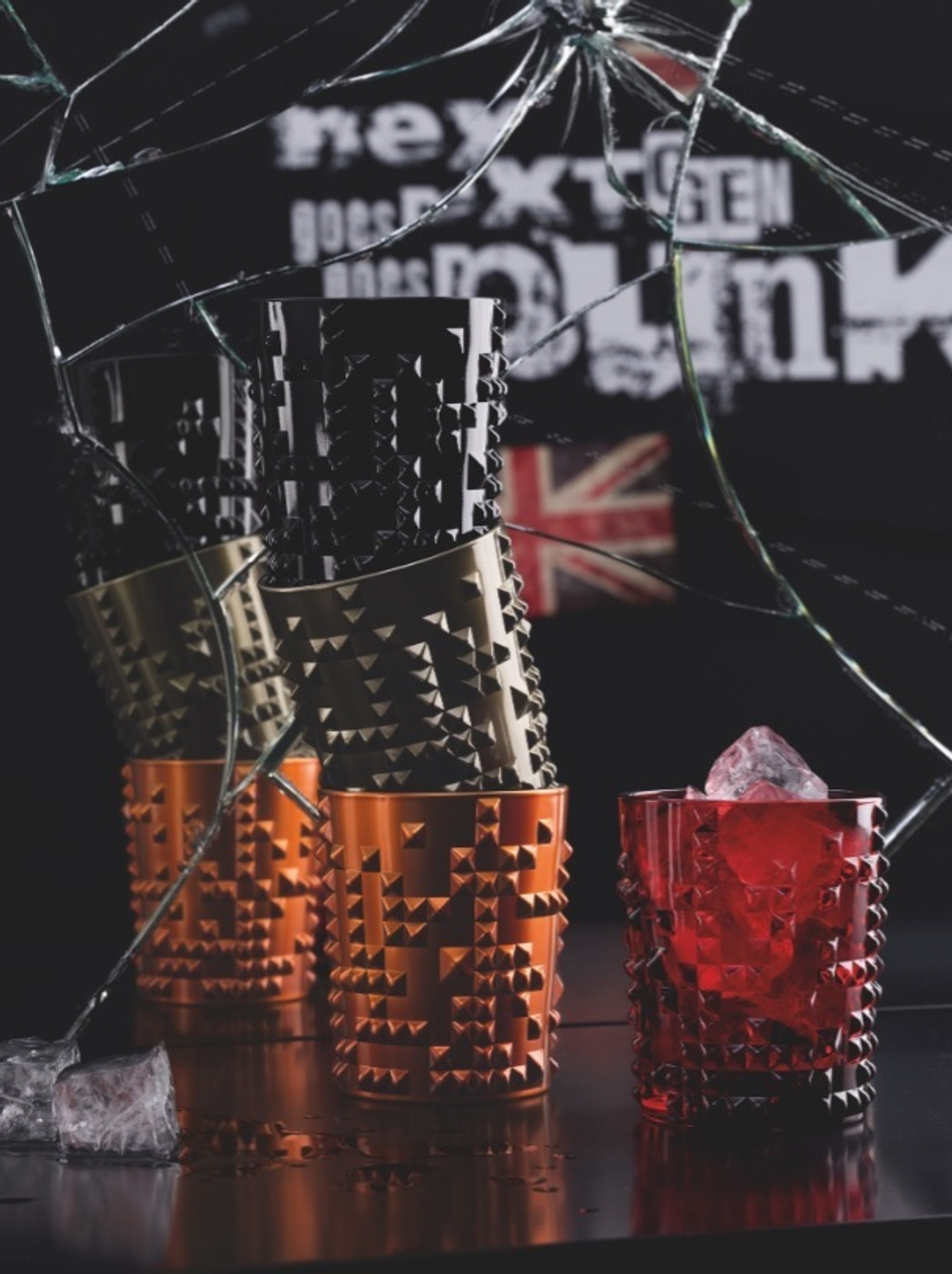 PUNK - Стакан 348 мл хрустальное стекло красный (tumbler)