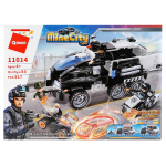 Конструктор блочный Брик "Машина", с фигурками и аксесс., 517 дет. в коробка BRICK11014