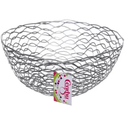 Фруктовница «Brownie» 26*11см волна серая