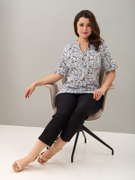 Блузка БЛ-122/белый-зебра