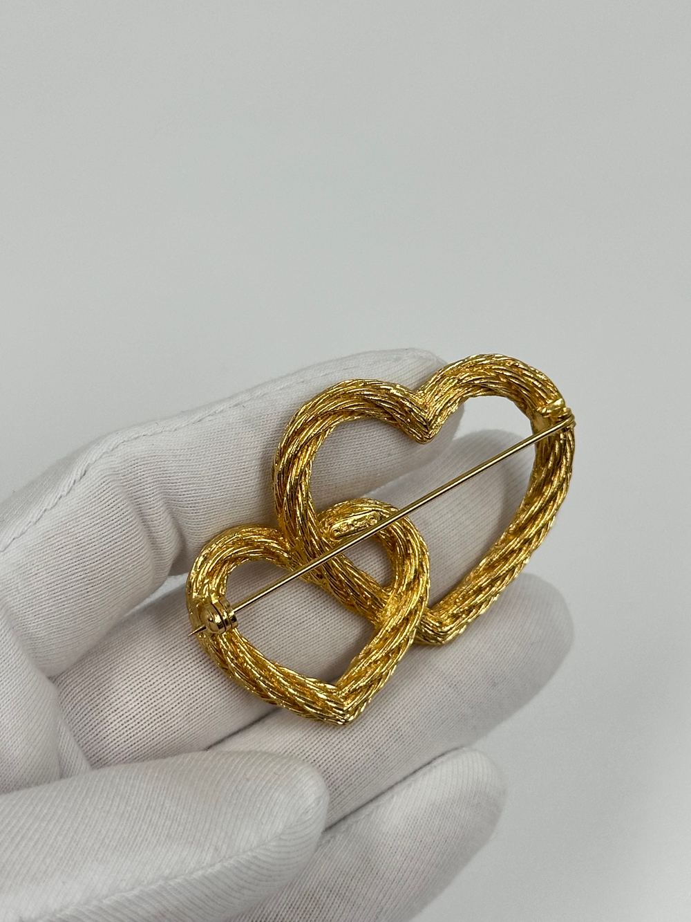 Брошь Два Сердца Christian Dior