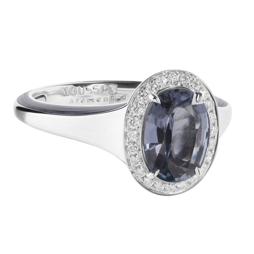 Кольцо со Шпинелью и Бриллиантами, Эмаль, R0143-02/4