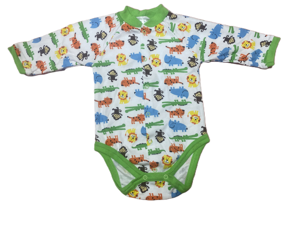 Боди длинный рукав из интерлока (100% хлопок) на кнопках на рост 74 см