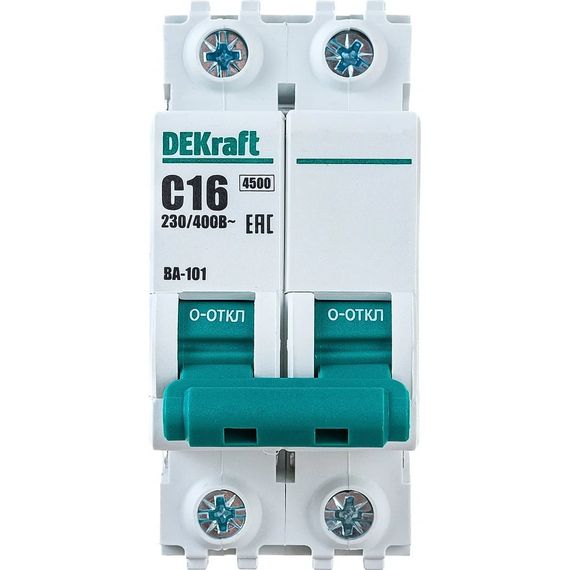 Автомат DEKraft ВА-101 2П 16А-С 4,5кА 02940