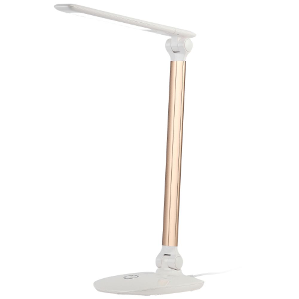 Настольный светильник ЭРА NLED-456-10W-W-G светодиодный белый с золотом | Светодиодные настольные лампы