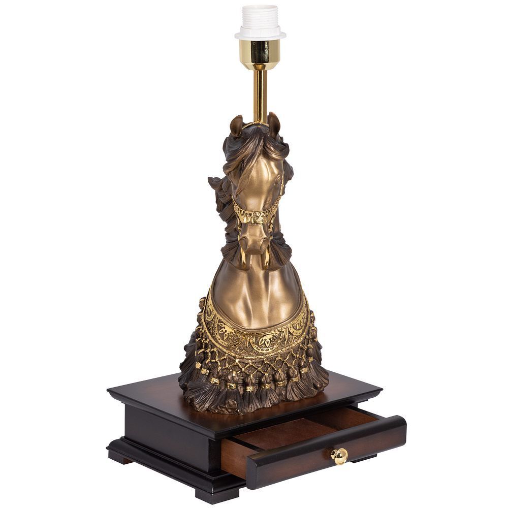 Настольная лампа с бюро Лошадь императора Бронза с абажуром 38 Mally