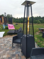 Уличный газовый обогреватель WWT 13I ROTANG Black mini + Чехол