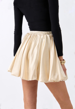 Юбка баллон мини желтая